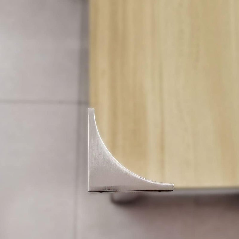Sutfmwe Corner Guards, Metal Corner Protectors for Furniture, Vintage Decorative Corner Guards for Box Table Doors Wood Furniture Edge Cover Safety Guard Pack of 4 Brushed Silver Finish Corner - Image 4